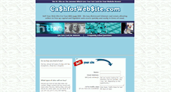 Desktop Screenshot of cashforwebsite.com